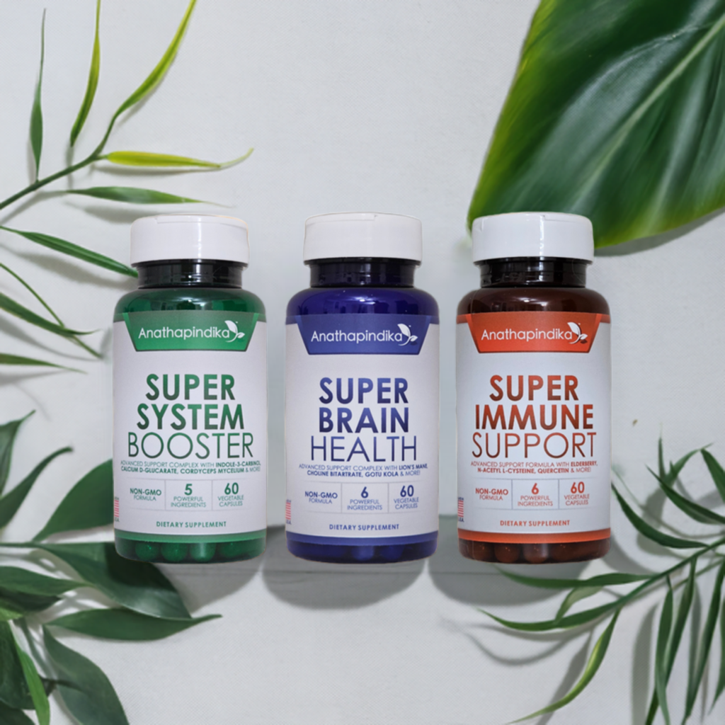 Anathapindika Super Immune Support + Super Brain Health + Super System Booster